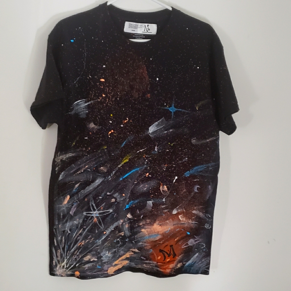 Abstract Motion Galaxy tee - Size Large